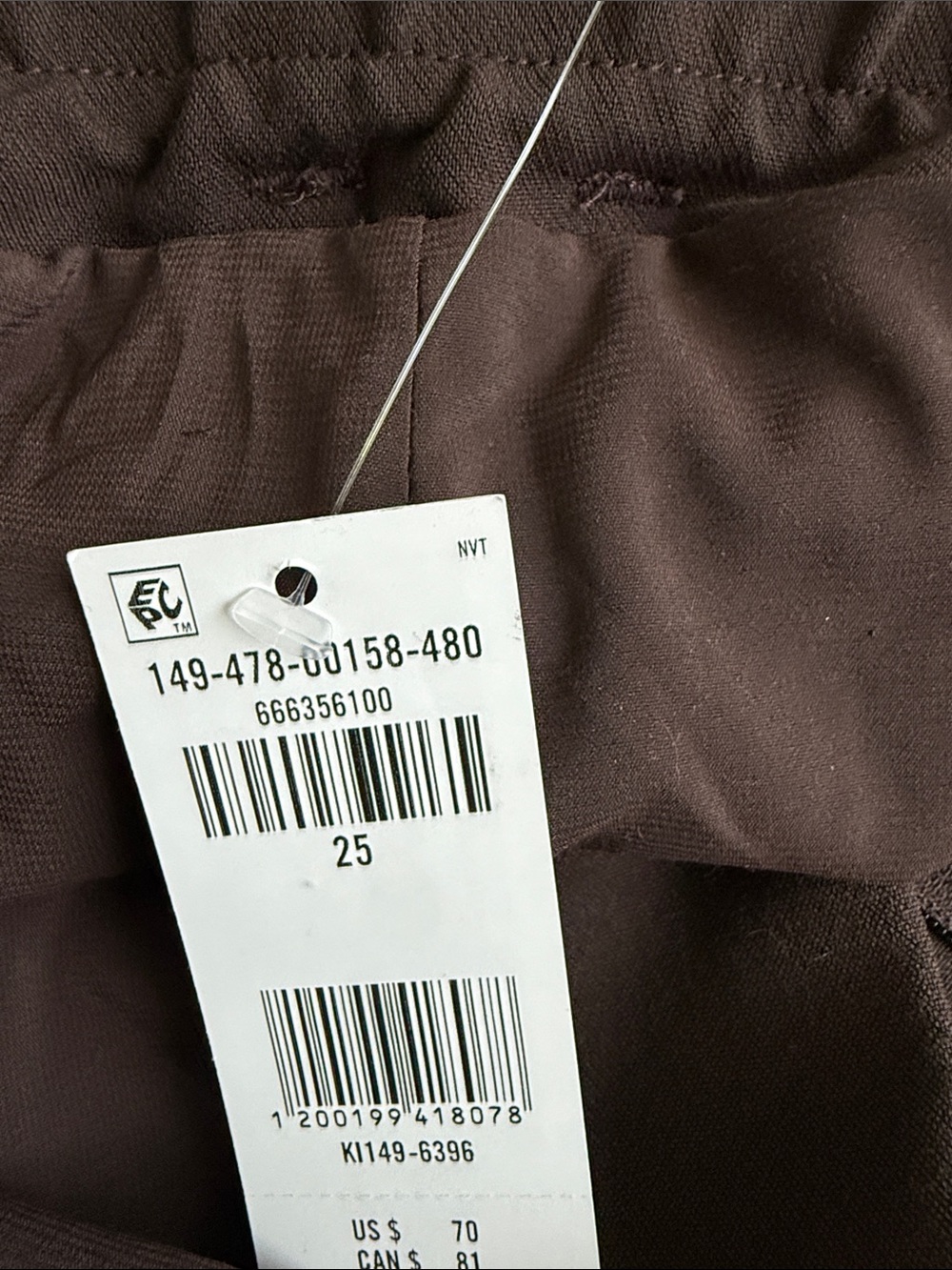 Brown Women’s Cotton-Blend Short Pants - Picture 4 of 5
